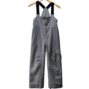 Obermeyer Snow Bib Overall Youth Kid Size 8 Gray I Grow Insulated Winter Outdoor